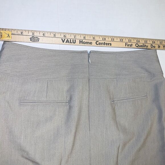 Worthington Skirt Sz 12 Tan Khaki Straight Pencil Lined Back Kick Pleat & Zip - Picture 9 of 10